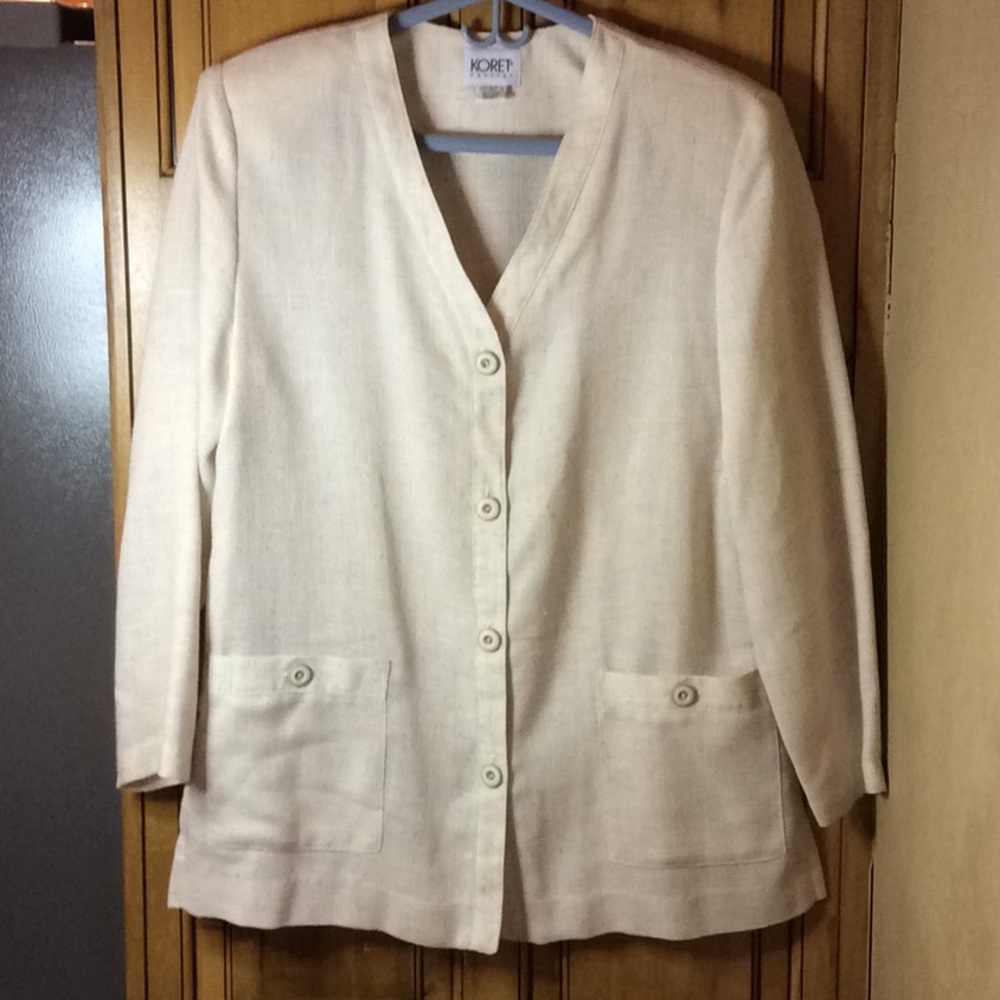 FINAL SALE PRICE Koret Easy Care Linen Blend Jacket in Sz 12